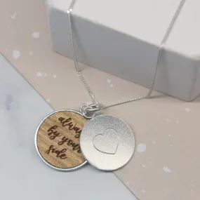 Personalised Heart Secret Message Disc Necklace
