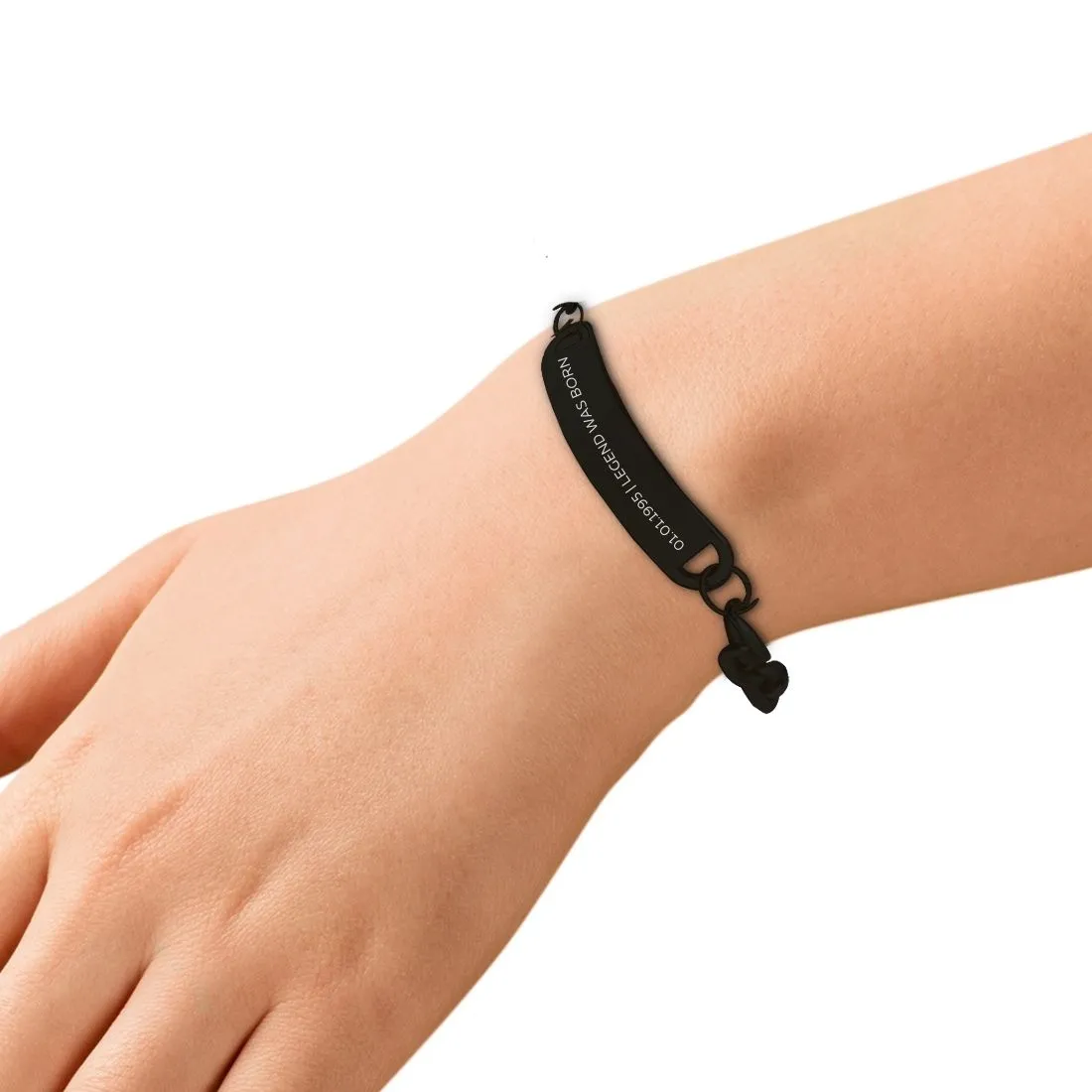 Personalized Bracelet for Men Stylist Custom Jewellery - Black Rhodium/Gold Plated - Add Date