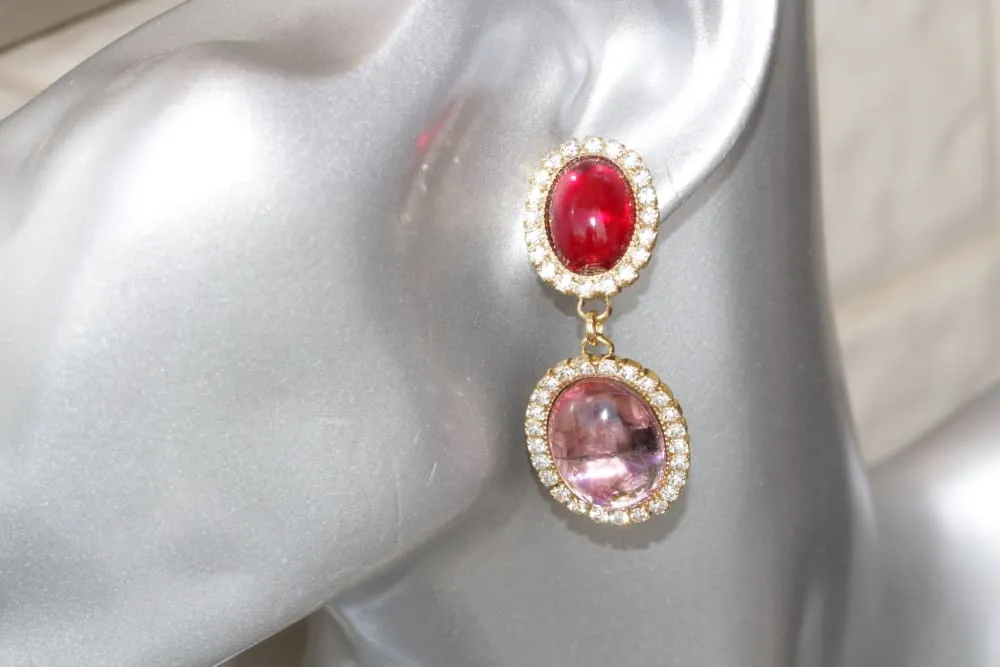PINK RED EARRINGS