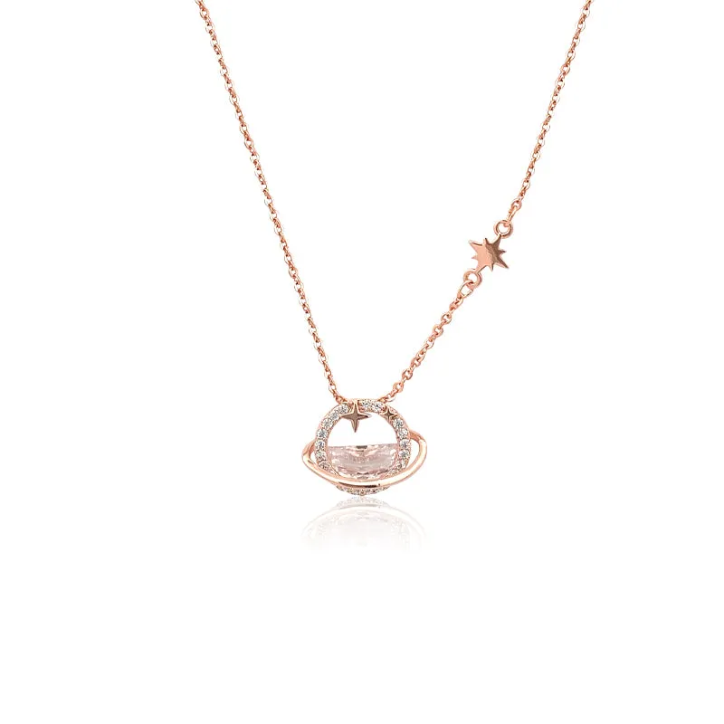 Planet Cubic Zirconia Necklace