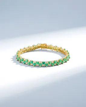 Princess Midi Stack Emerald Tennis Bracelet