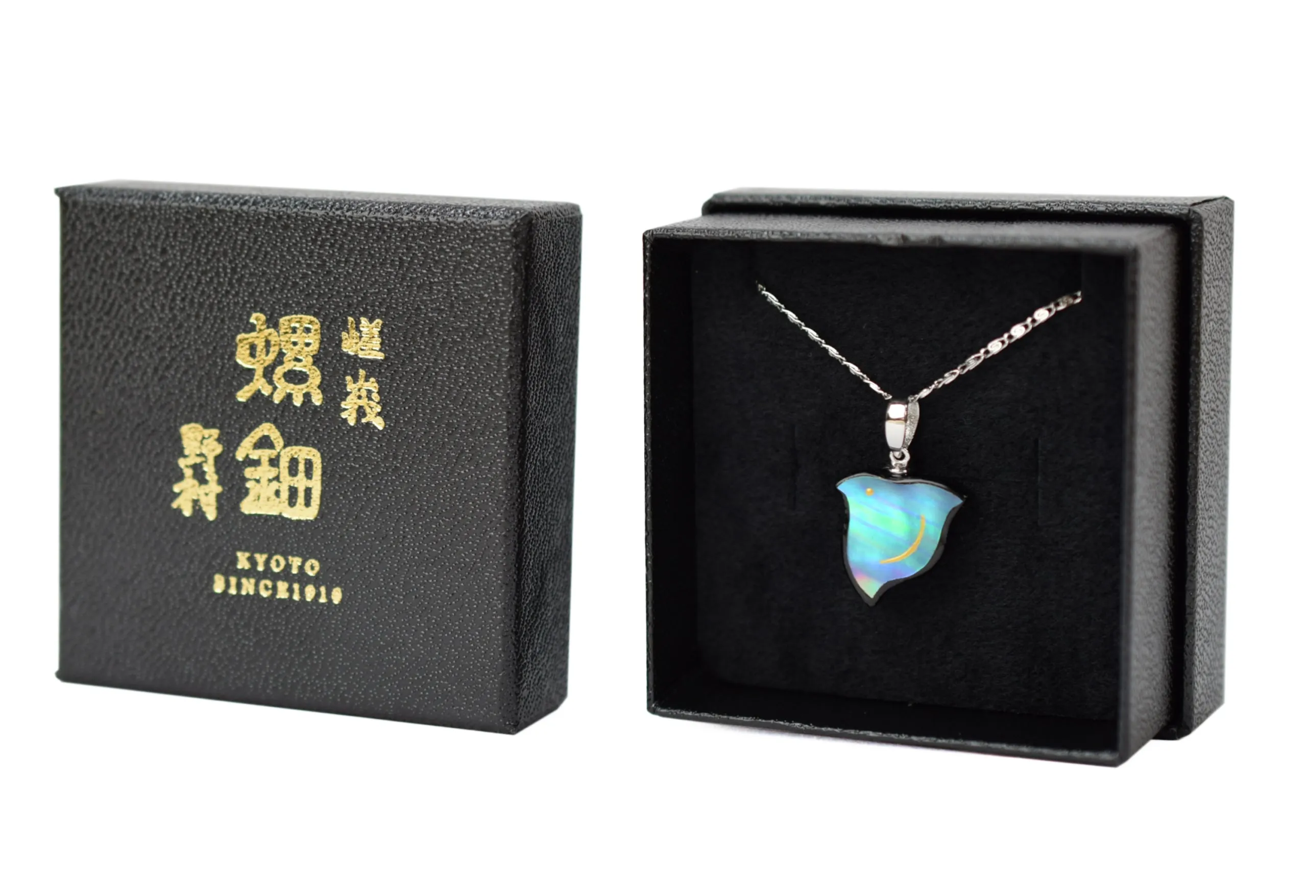 Raden Pendant Necklace -Plover / Medium Size-, Japanese Lacquer Jewelry, Kyoto Jewelry