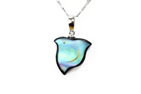 Raden Pendant Necklace -Plover / Medium Size-, Japanese Lacquer Jewelry, Kyoto Jewelry