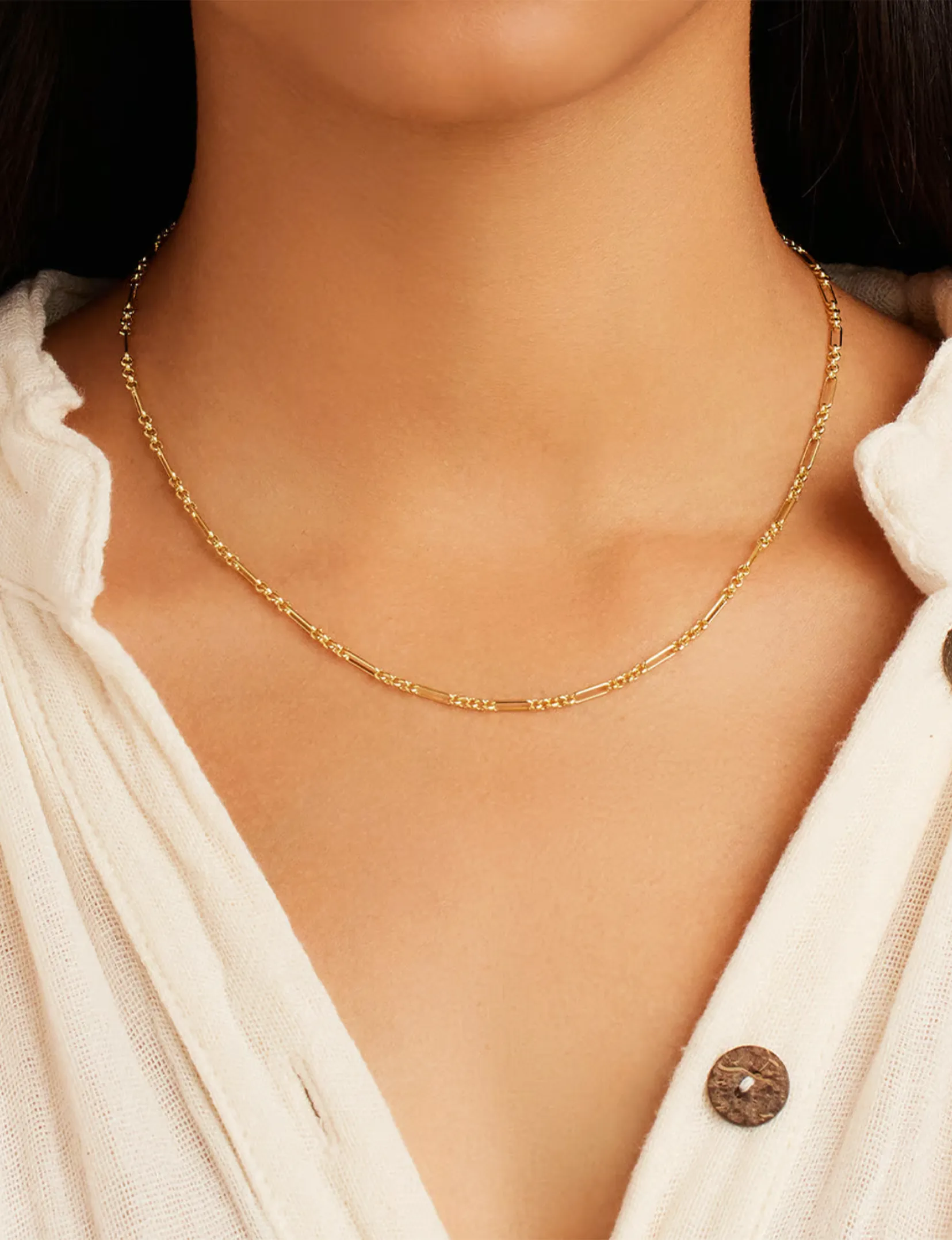 Reed Mini Necklace, Gold