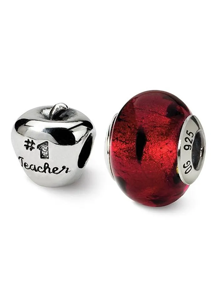 Reflection Beads Sterling Silver Watch - #1 Teach Set - Mother of Pearl Dial