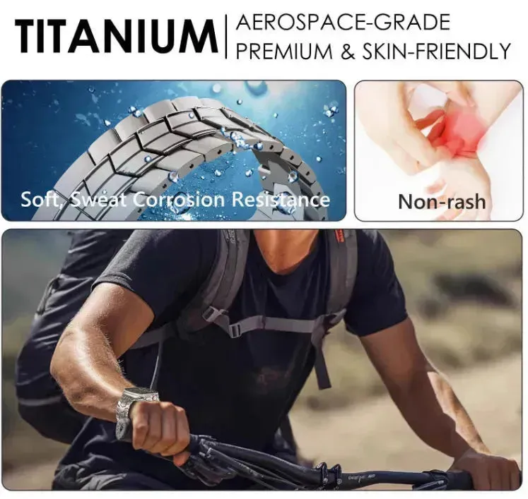 Replaceable Stainless Steel Chain Watch Strap Suitable For Apple IWatch
