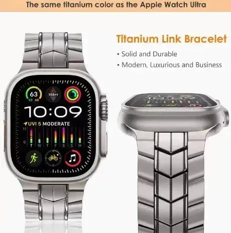 Replaceable Stainless Steel Chain Watch Strap Suitable For Apple IWatch
