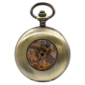 Retro Bronze Mechanical Demi Pocket Watch