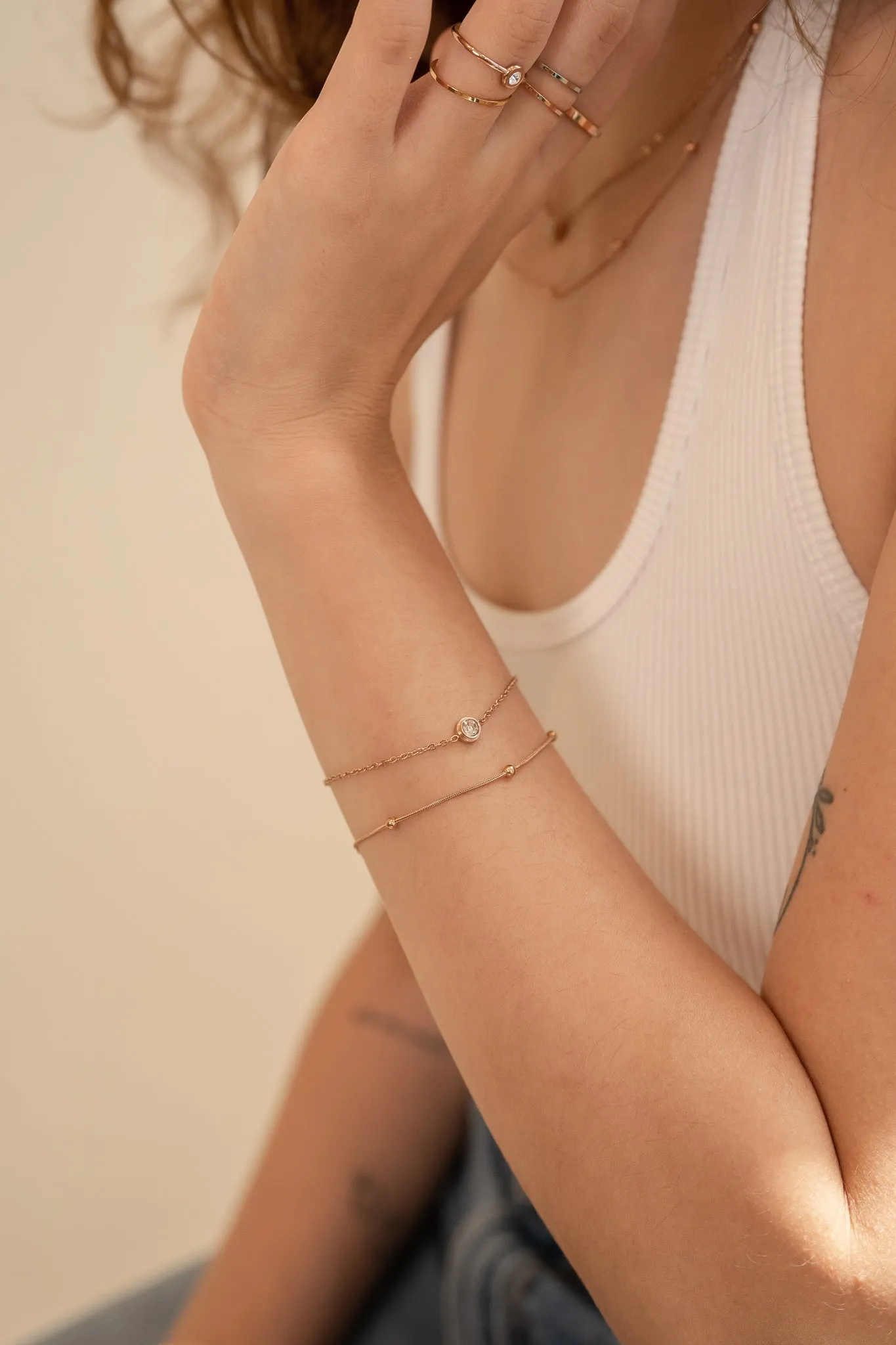Rhea Satellite Snake Chain Essential Bracelet