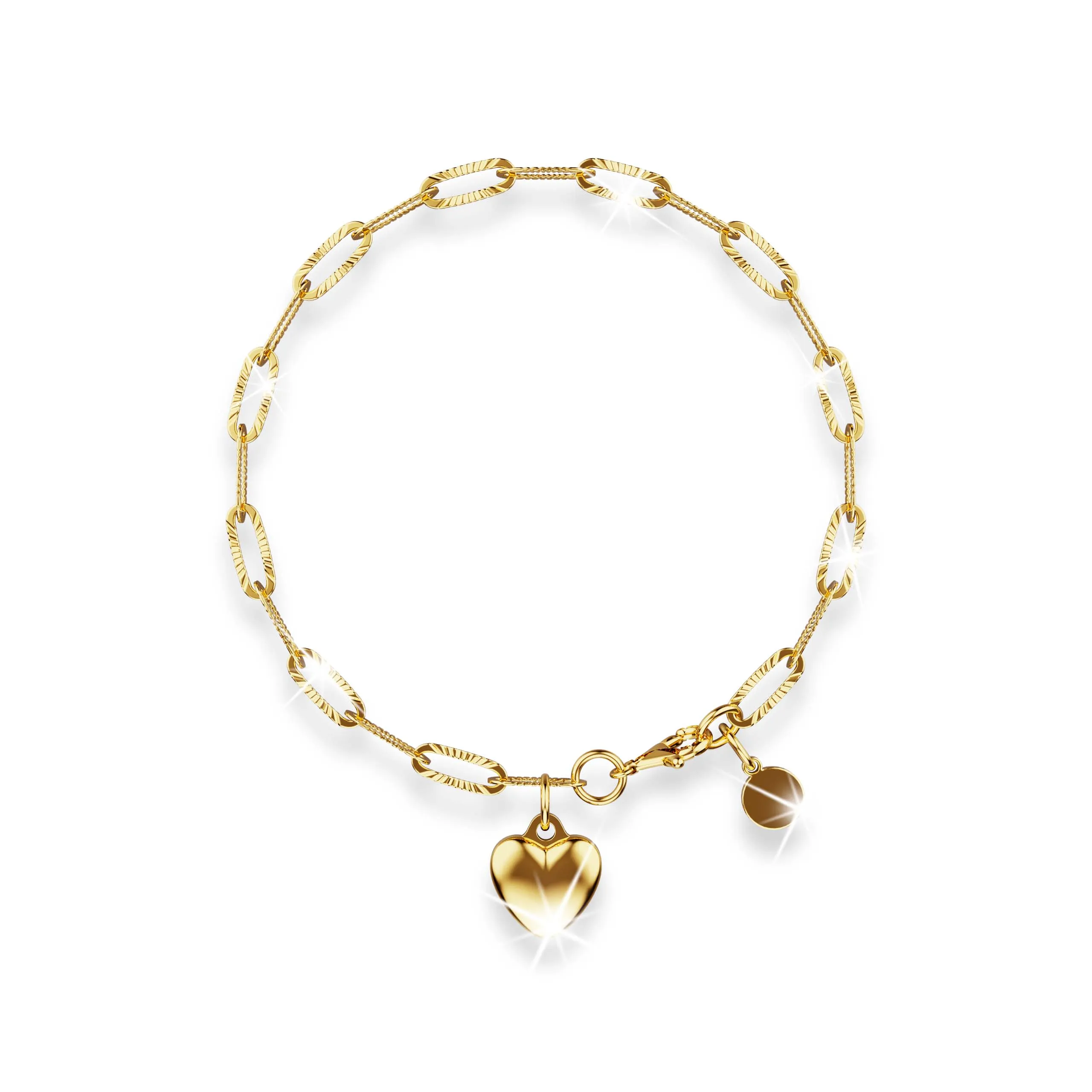 Rogue Heart Gold Stainless Steel Bracelet