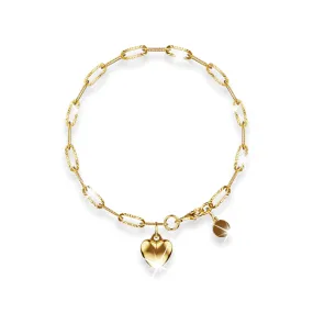 Rogue Heart Gold Stainless Steel Bracelet