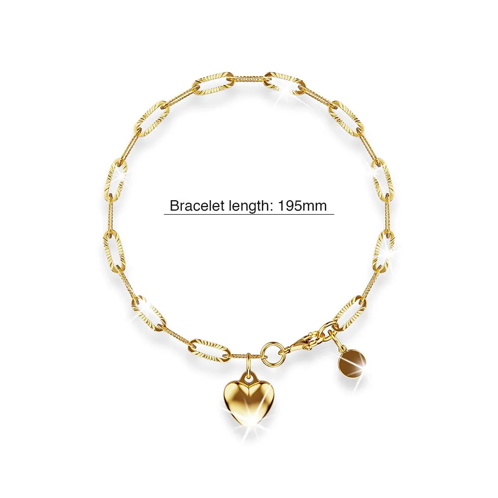 Rogue Heart Gold Stainless Steel Bracelet