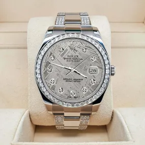 Rolex Datejust II 41mm 5ct Diamond Bezel/Bracelet/Meteorite Dial  TFJ-142508703