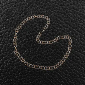 Rose & White Gold Link Necklace