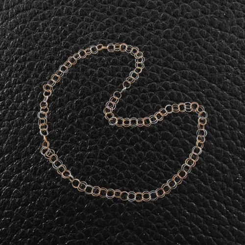 Rose & White Gold Link Necklace