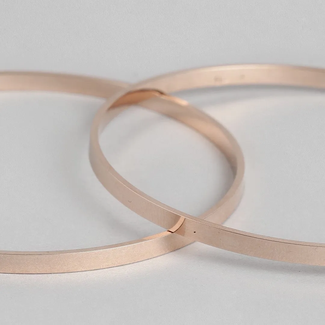 Rosy Splendor Rose Gold-Plated 925 Sterling Silver Bangle