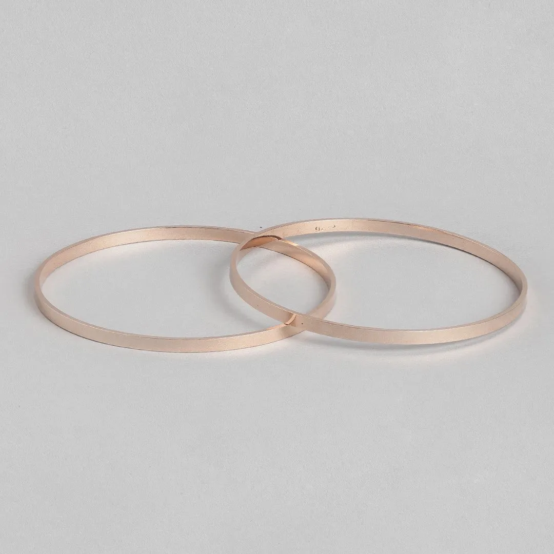 Rosy Splendor Rose Gold-Plated 925 Sterling Silver Bangle