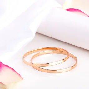 Rosy Splendor Rose Gold-Plated 925 Sterling Silver Bangle