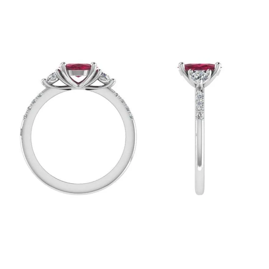 Ruby and Diamond Ring 18K Gold