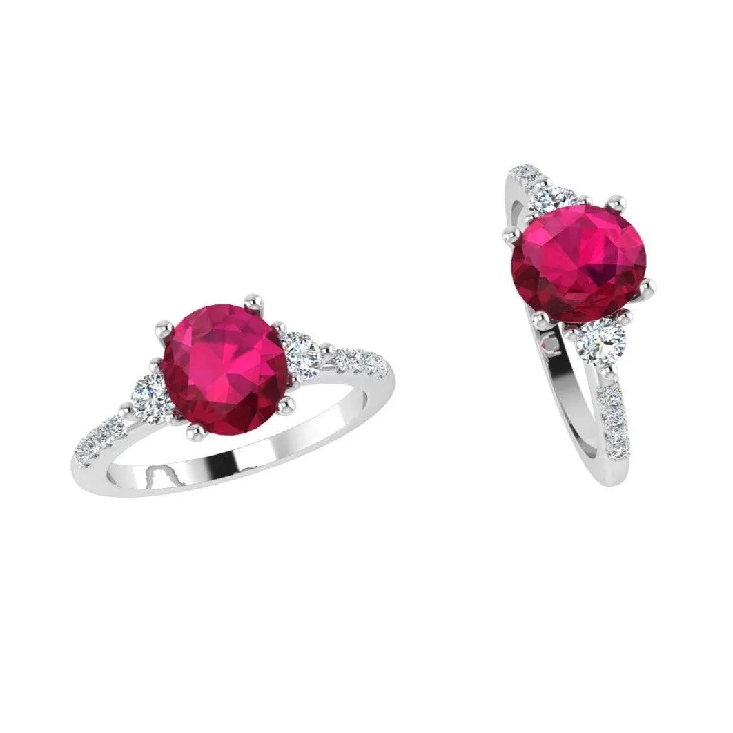 Ruby and Diamond Ring 18K Gold
