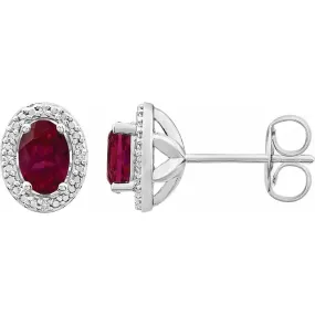 Ruby Diamond Earrings