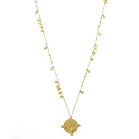 Santorini Long Gold Necklace