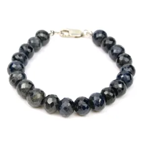 Sapphire Bracelet with Sterling Silver Lobster Clasp