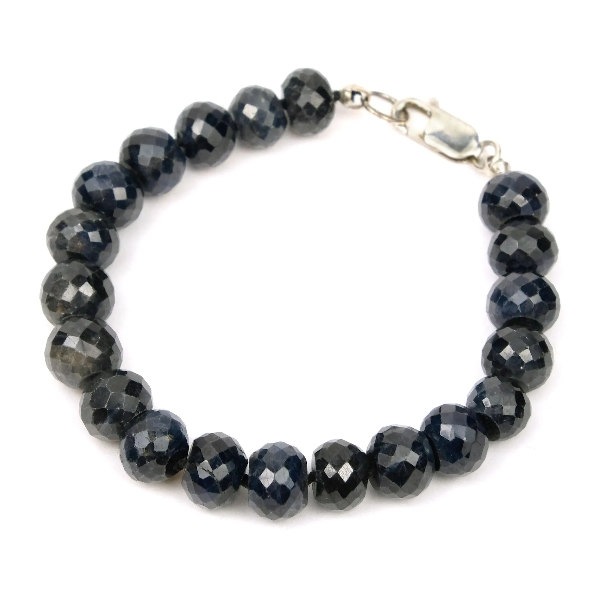 Sapphire Bracelet with Sterling Silver Lobster Clasp