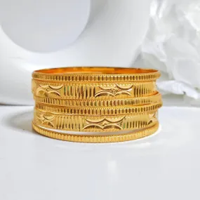 Set of 6 Gold Plated Indian Bangles