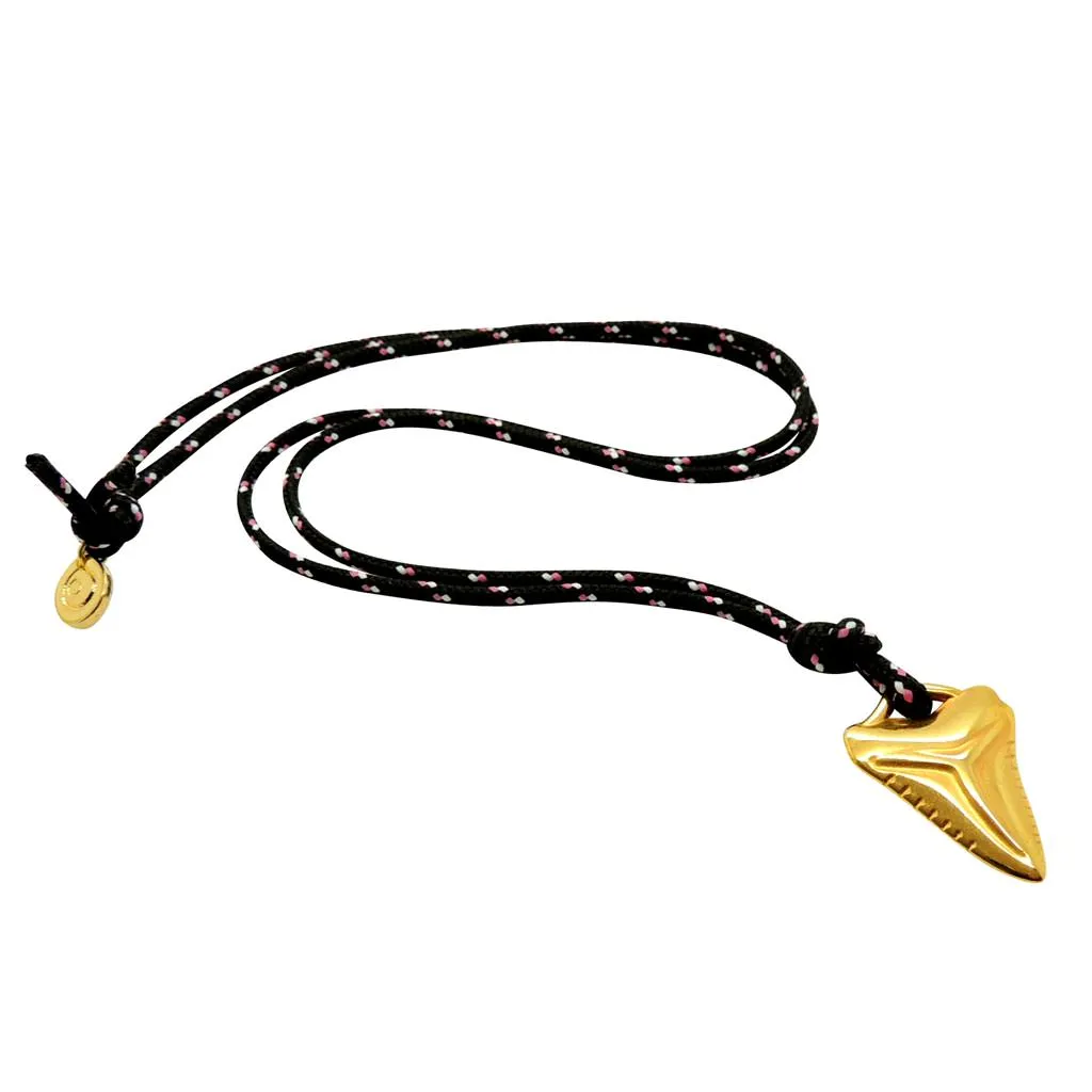 Shark Tooth Charm Nautical Cord Necklace