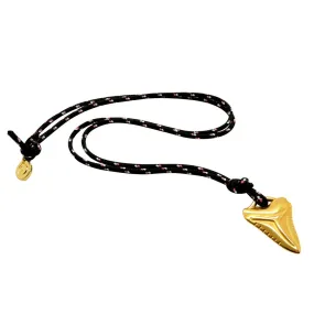 Shark Tooth Charm Nautical Cord Necklace