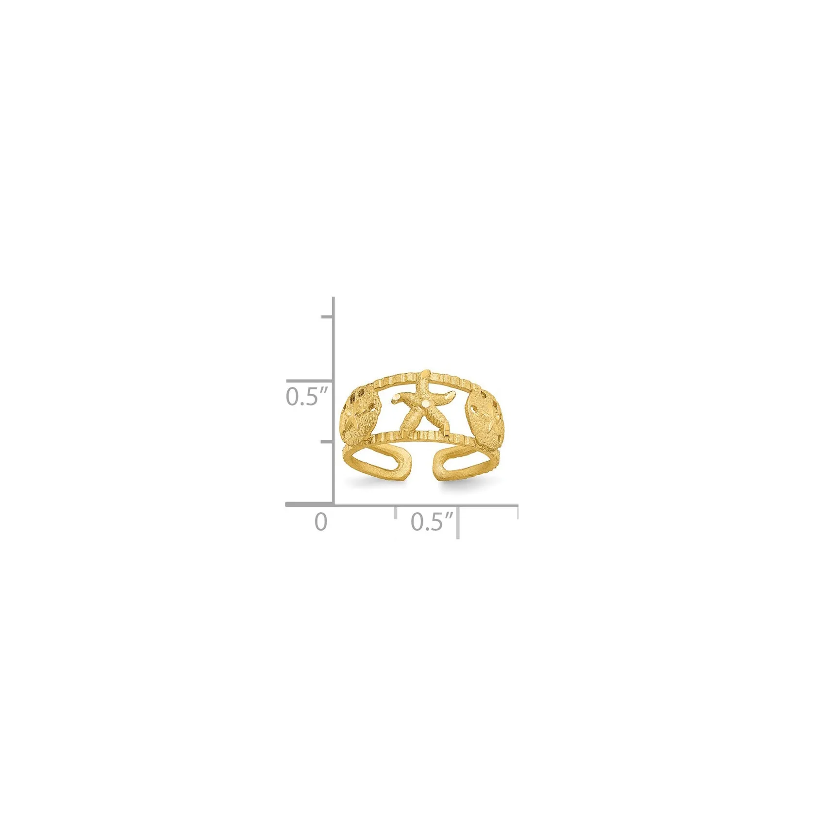 Starfish Toe Ring (14K)