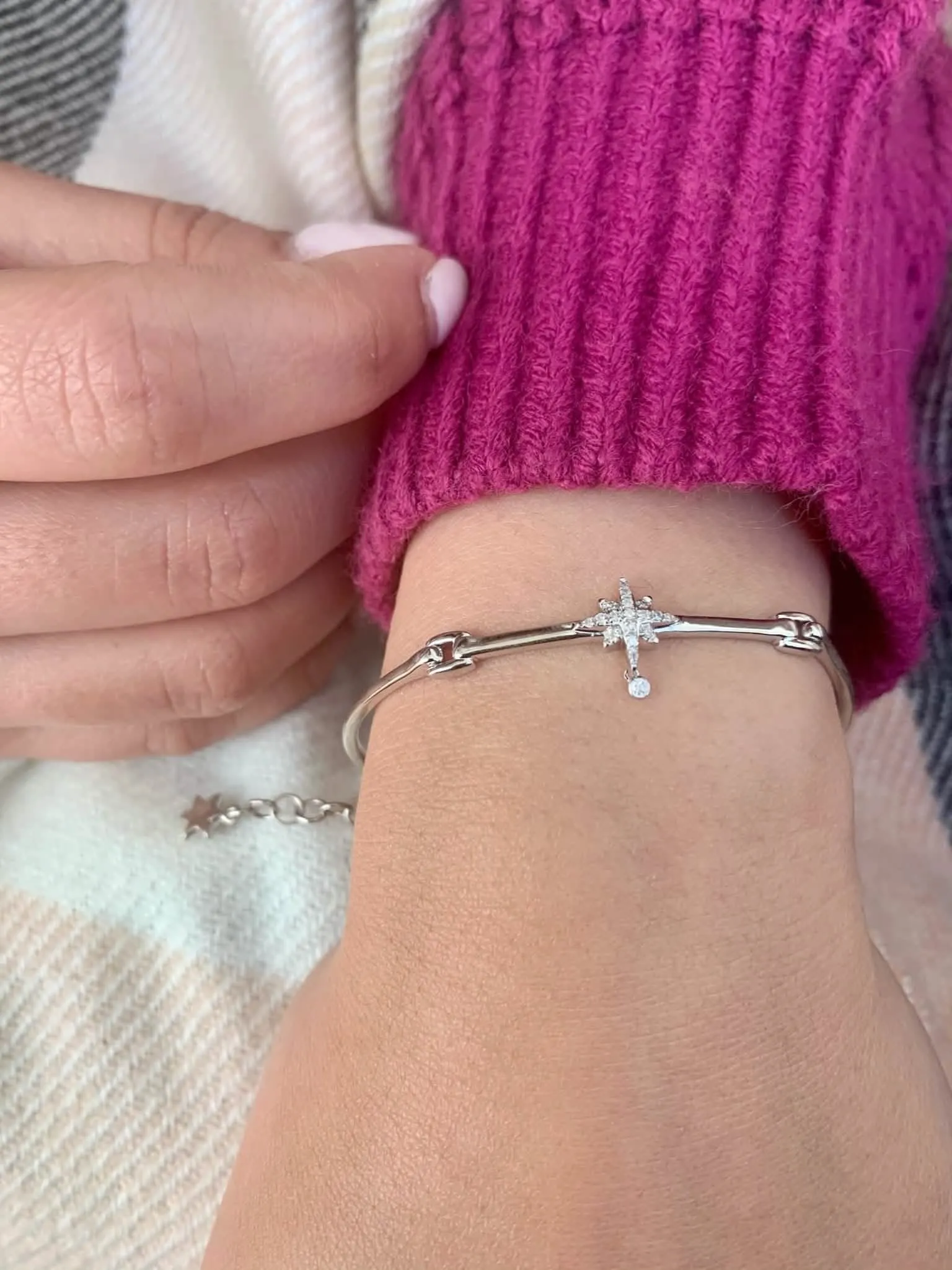 Starlit Dreams Diamond Drop Bracelet in Sterling Silver