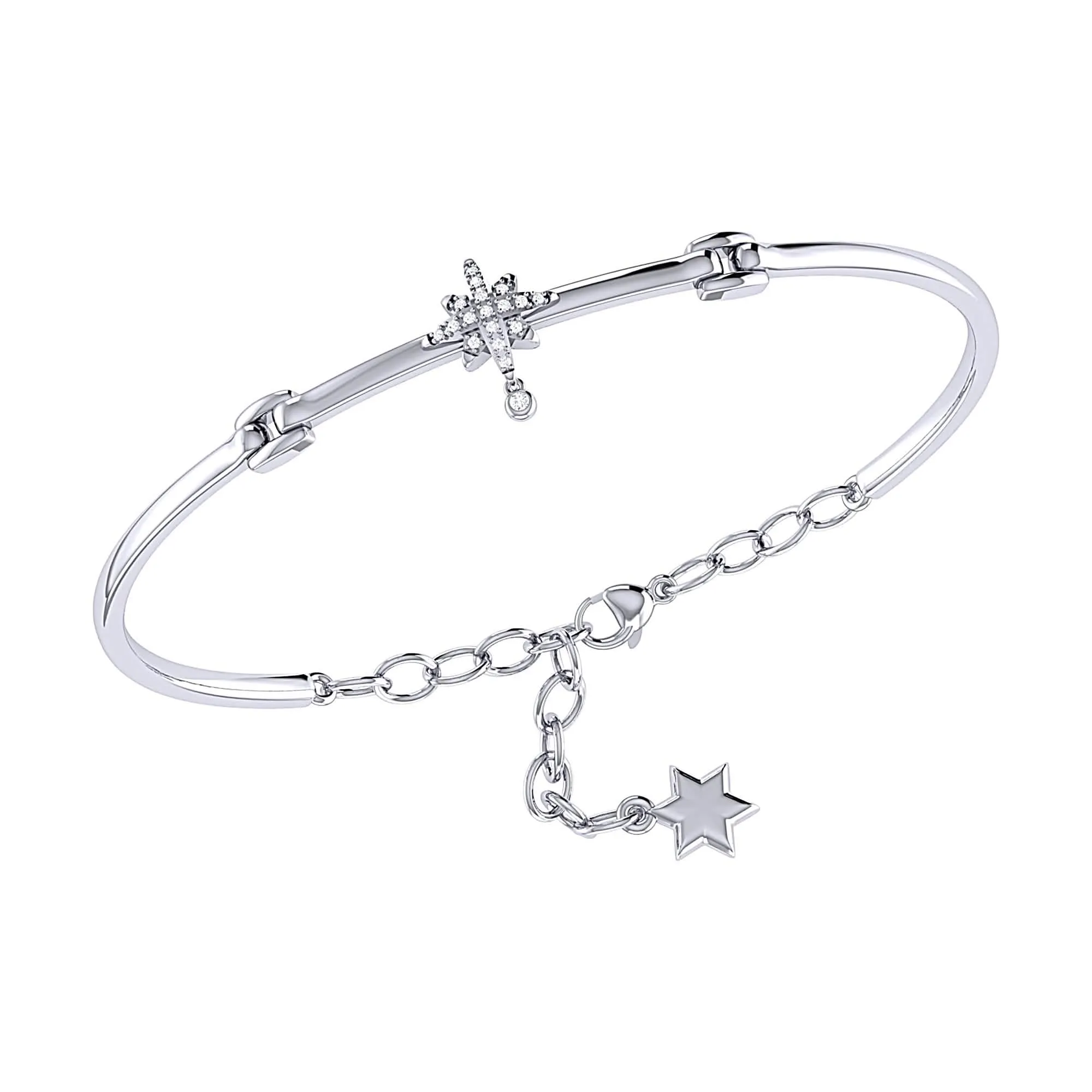 Starlit Dreams Diamond Drop Bracelet in Sterling Silver