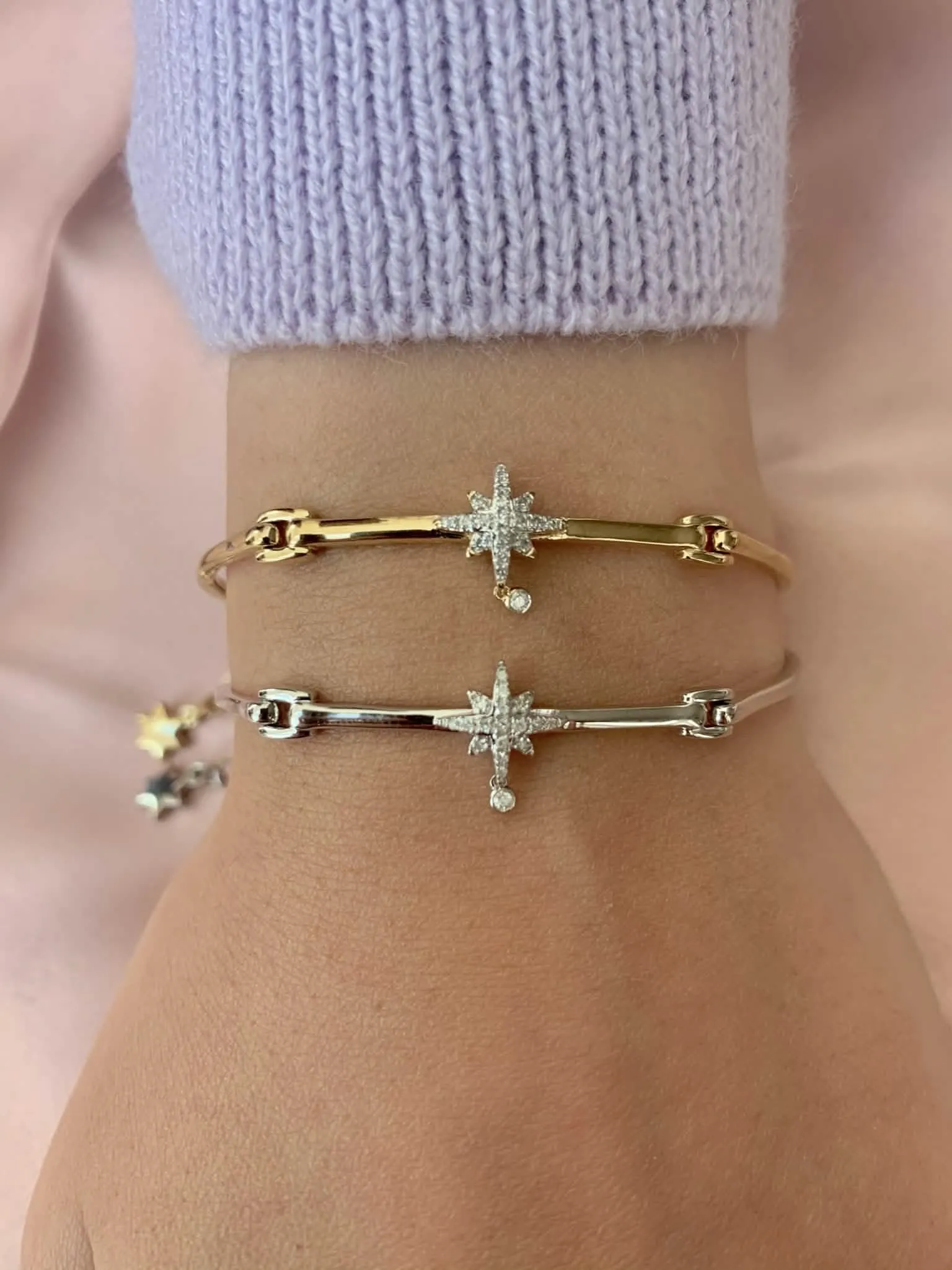 Starlit Dreams Diamond Drop Bracelet in Sterling Silver