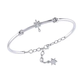 Starlit Dreams Diamond Drop Bracelet in Sterling Silver