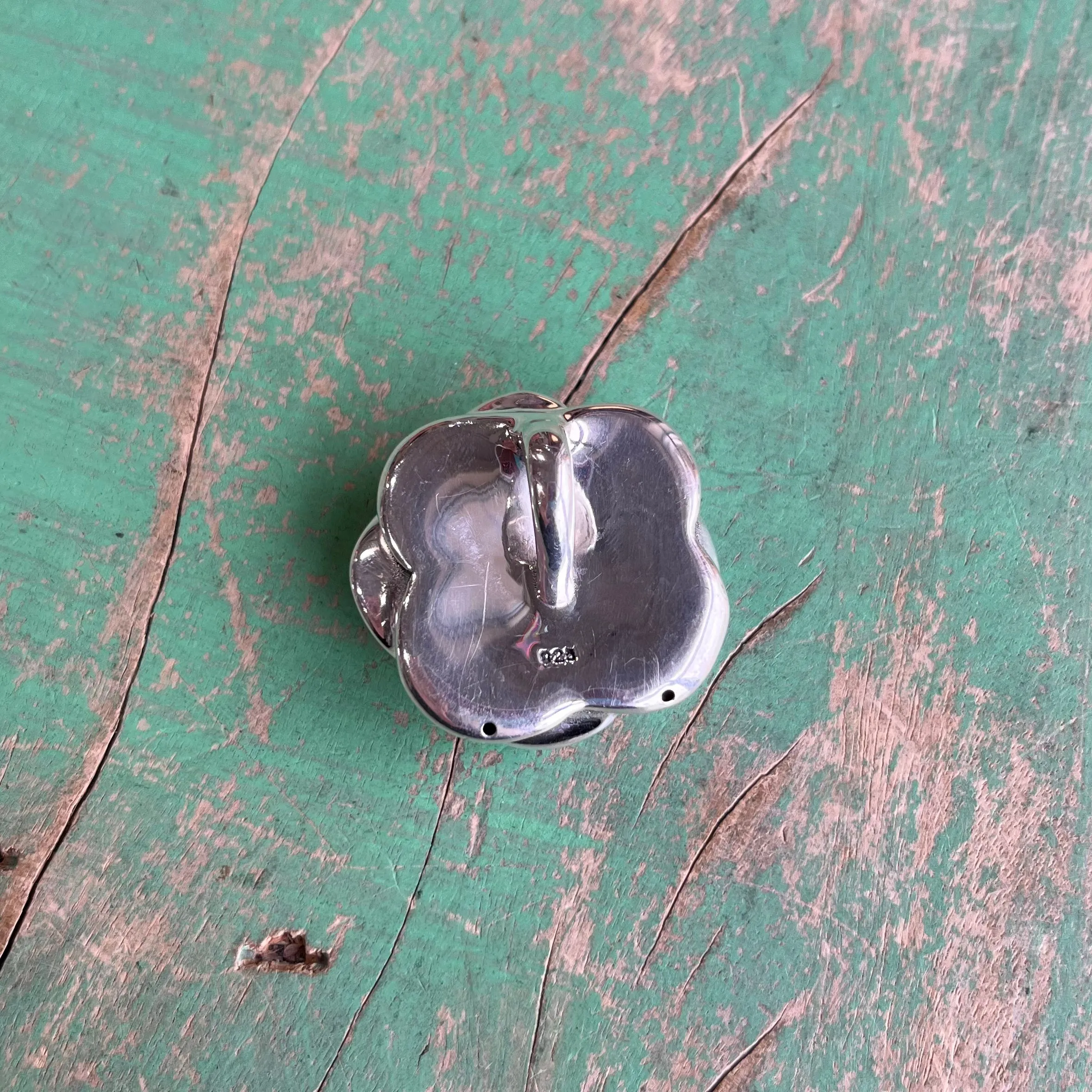 Sterling Silver Rose Pendant Necklace