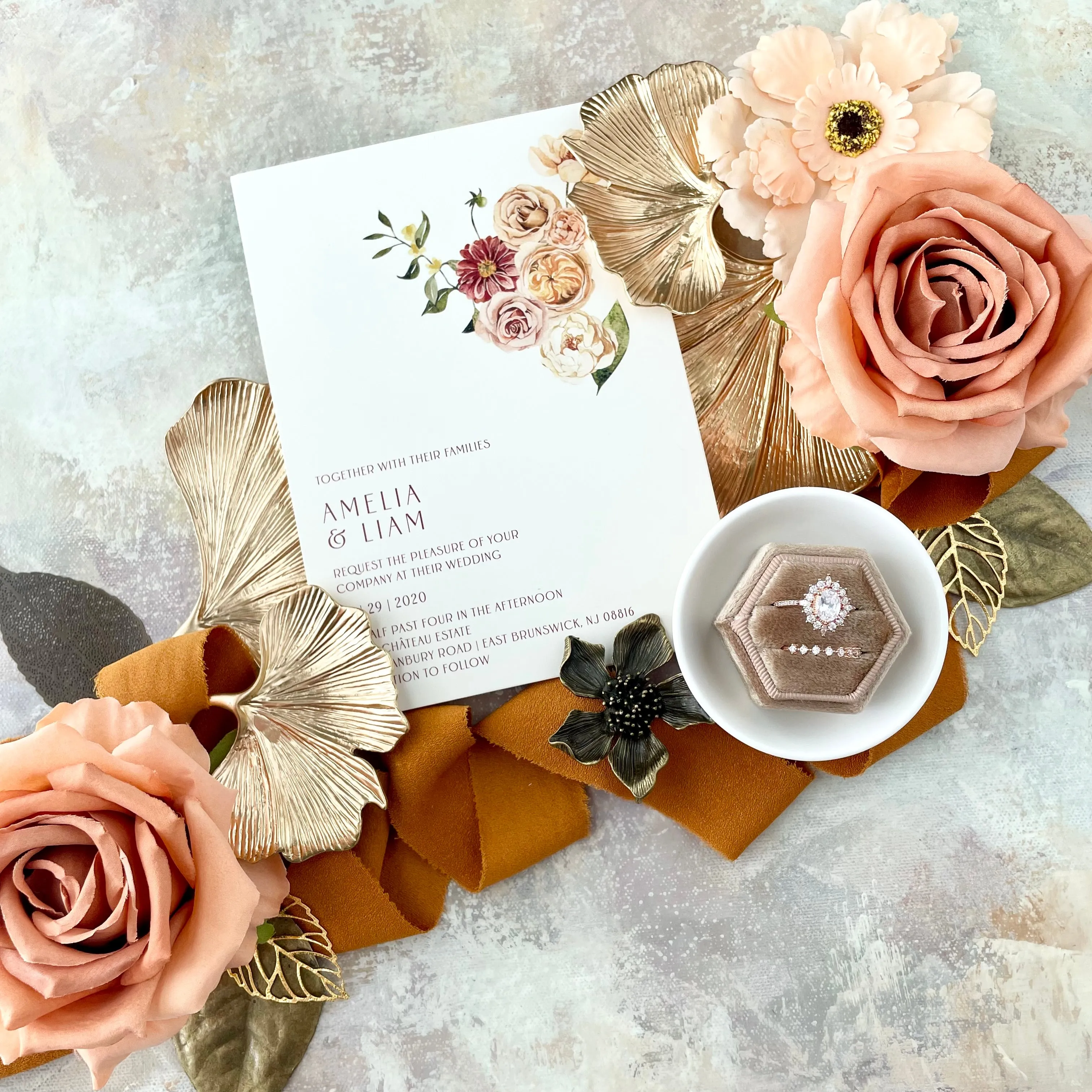 Tan Ring Box