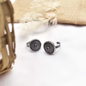 Teejh Adira Silver Oxidised Toe Ring