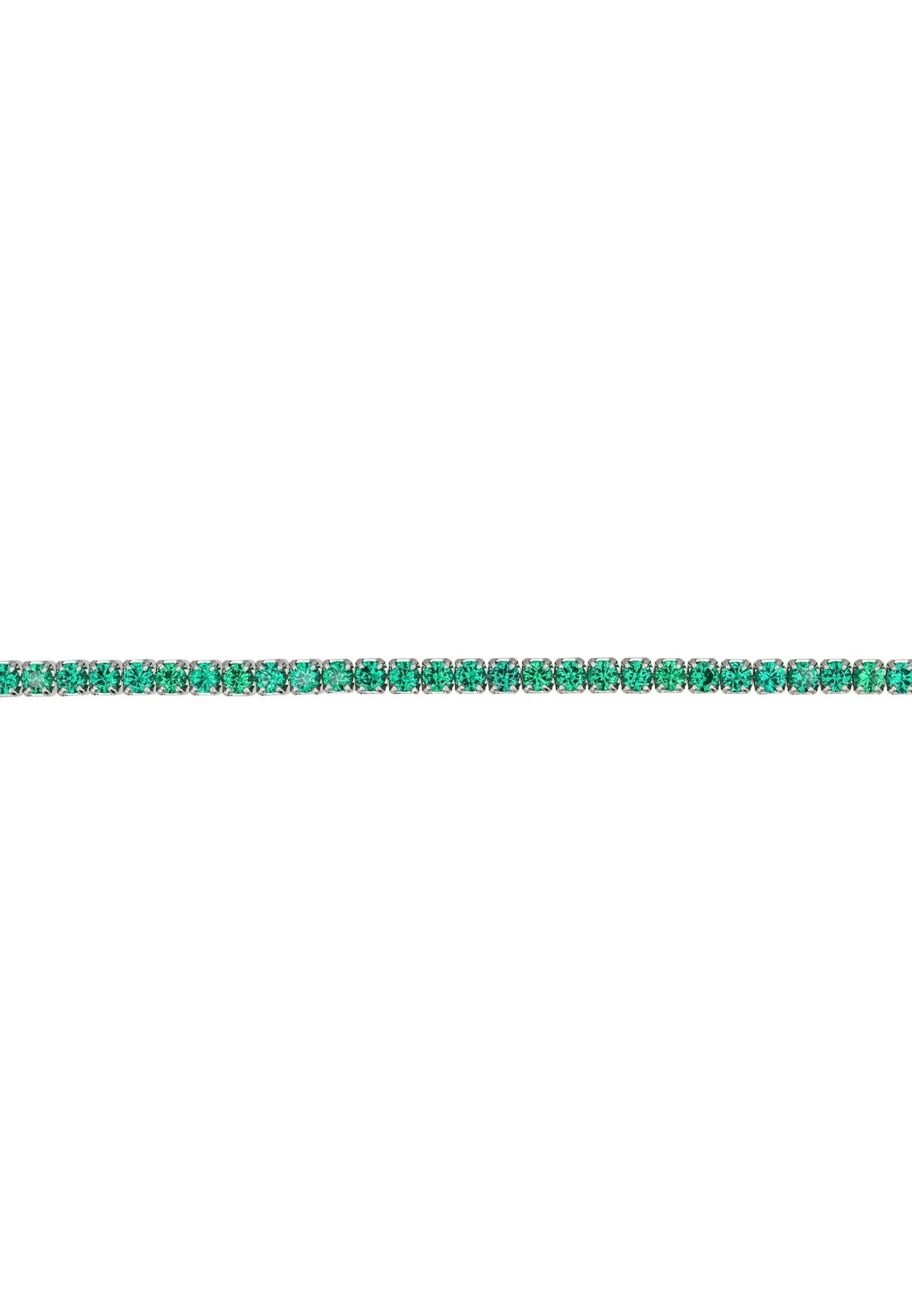 Tennis Bracelet Silver Emerald Green