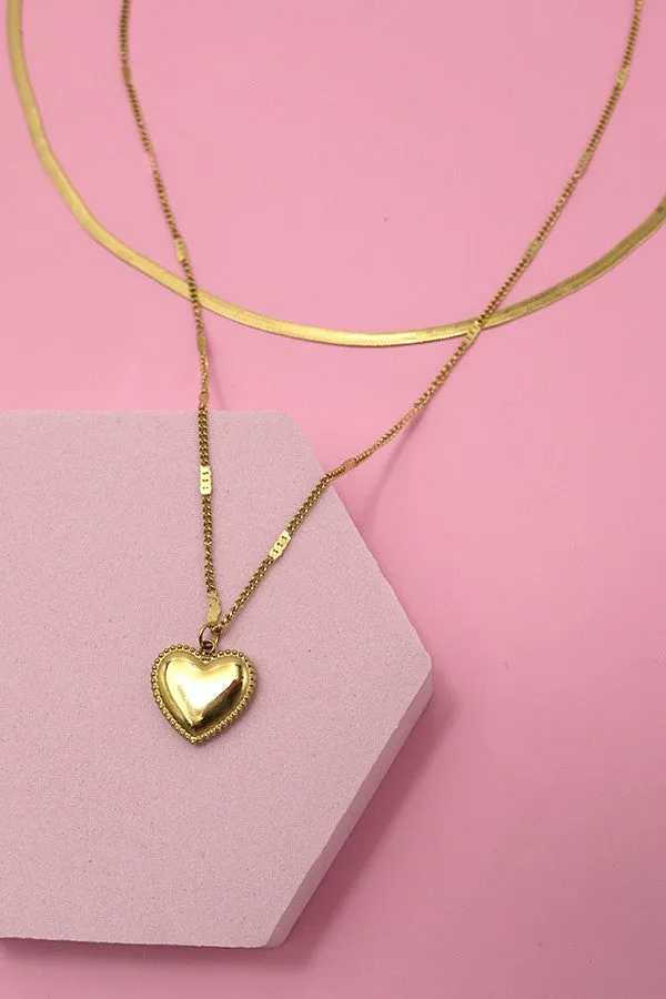 The Abbie Layered Heart Necklace