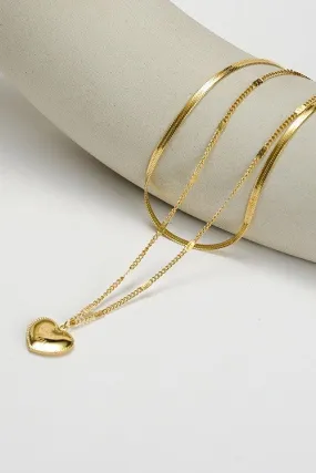 The Abbie Layered Heart Necklace