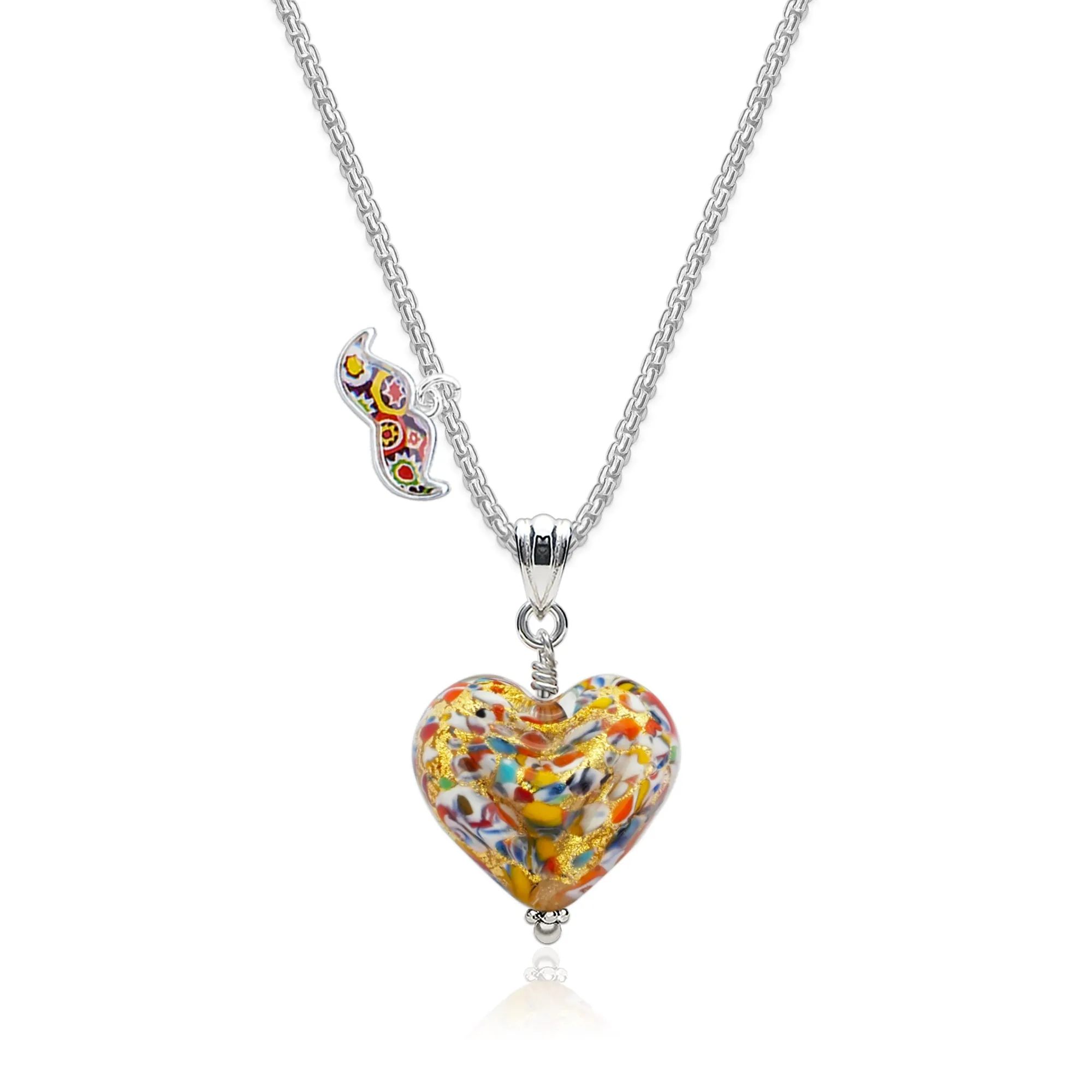 The Kiss Gold Double Heart Necklace