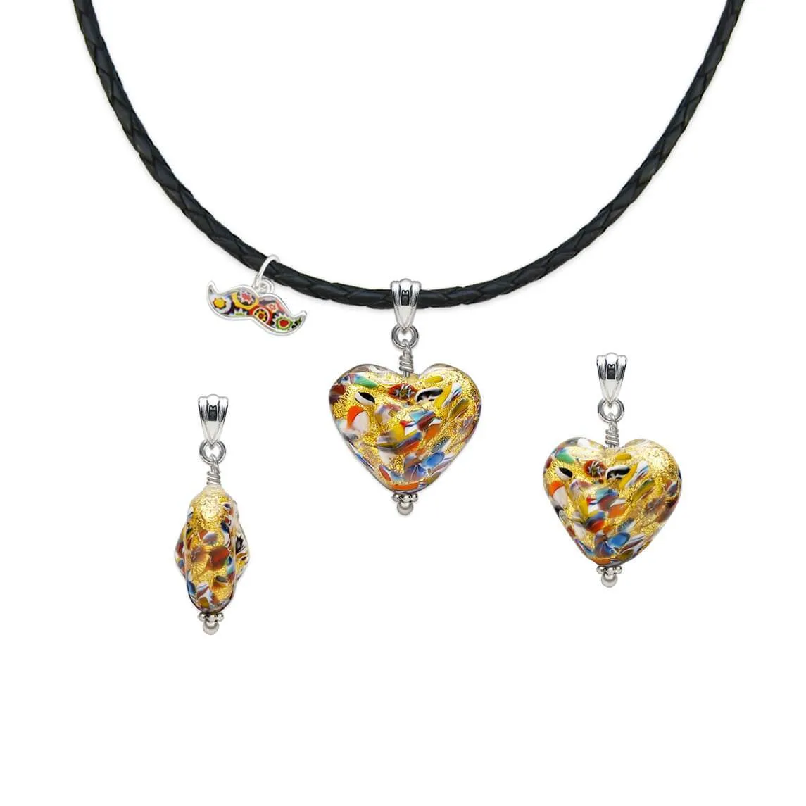 The Kiss Gold Double Heart Necklace