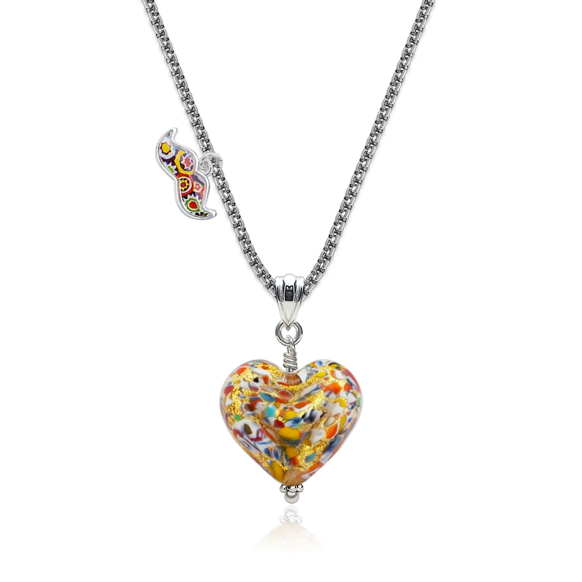 The Kiss Gold Double Heart Necklace