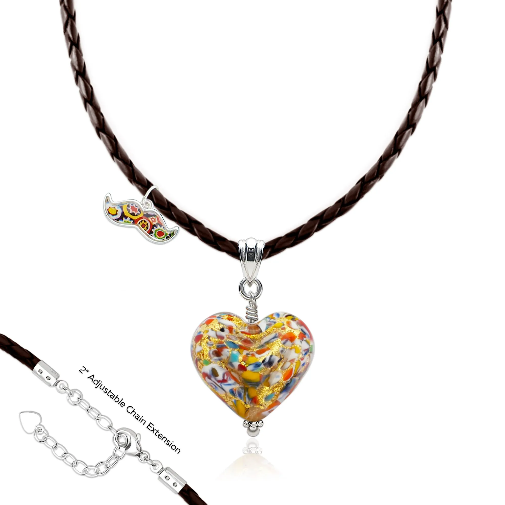 The Kiss Gold Double Heart Necklace