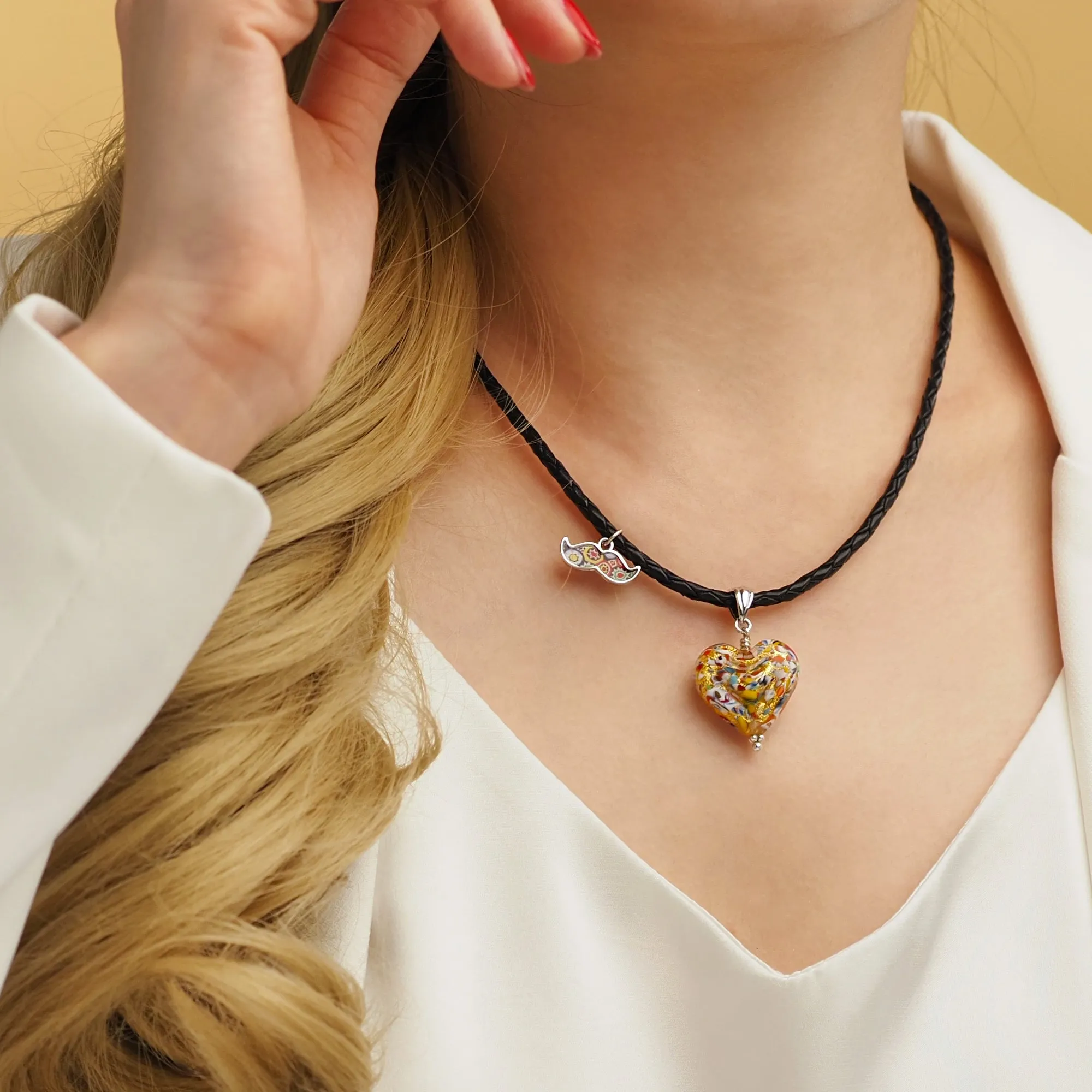 The Kiss Gold Double Heart Necklace