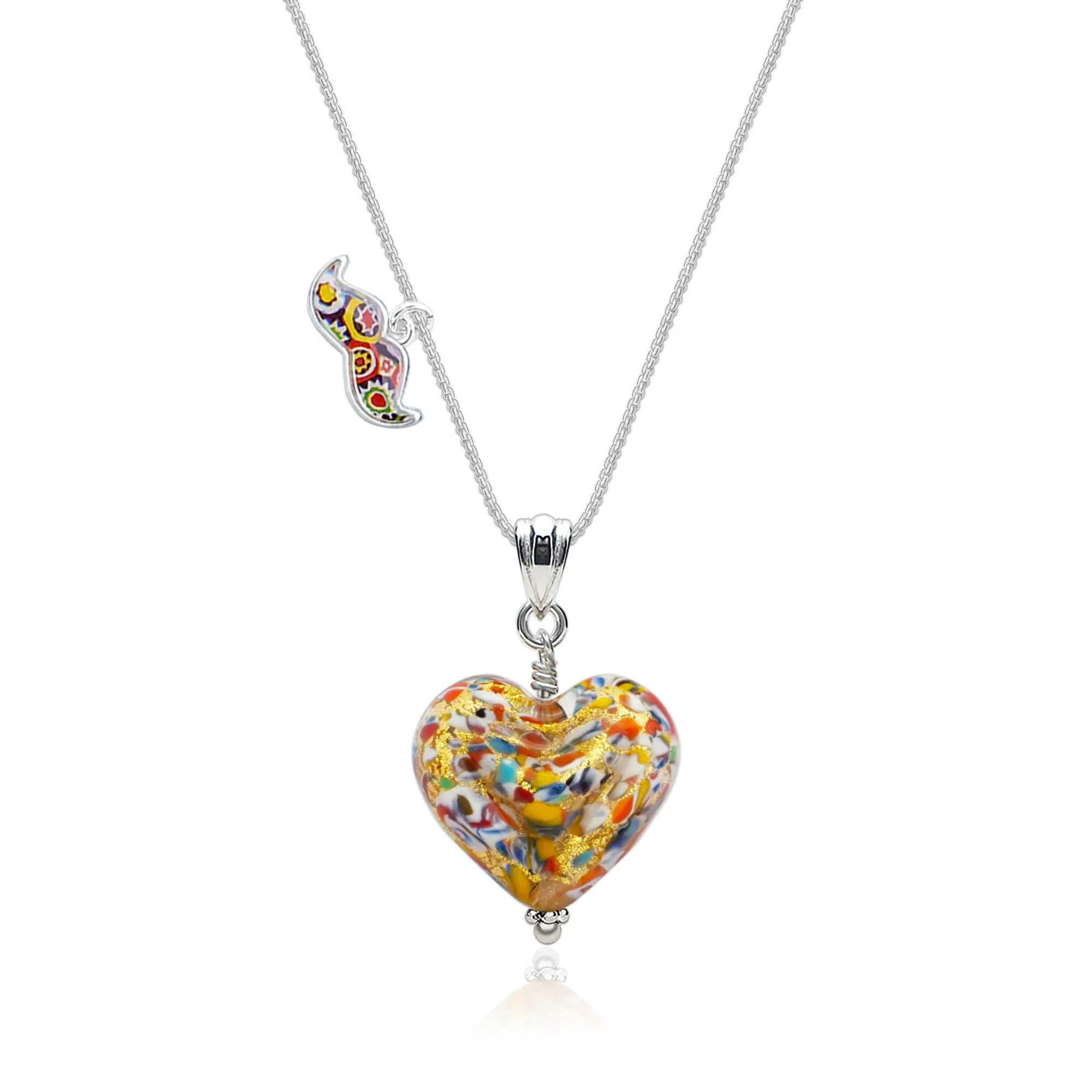 The Kiss Gold Double Heart Necklace