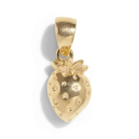 THE STRAWBERRY PENDANT - 18k gold vermeil