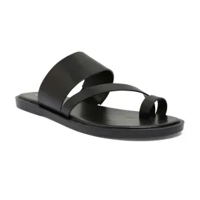 Tibet Sandal in Black Leather